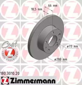 Тормозной диск (ZIMMERMANN: 180.3010.20)