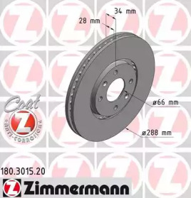 Тормозной диск (ZIMMERMANN: 180.3015.20)