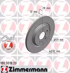 Тормозной диск (ZIMMERMANN: 180.3018.20)