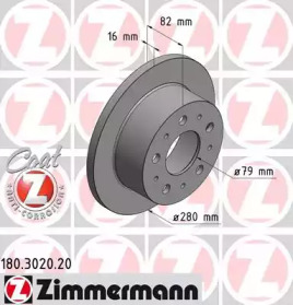 Тормозной диск (ZIMMERMANN: 180.3020.20)