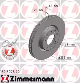 Тормозной диск (ZIMMERMANN: 180.3026.20)