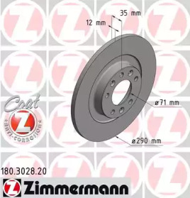 Тормозной диск (ZIMMERMANN: 180.3028.20)