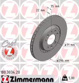 Тормозной диск (ZIMMERMANN: 180.3034.20)