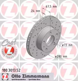 Тормозной диск (ZIMMERMANN: 180.3013.52)