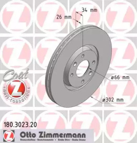 Тормозной диск (ZIMMERMANN: 180.3023.20)