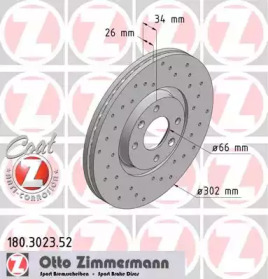 Тормозной диск (ZIMMERMANN: 180.3023.52)