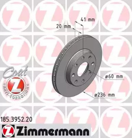 Тормозной диск (ZIMMERMANN: 185.3952.20)