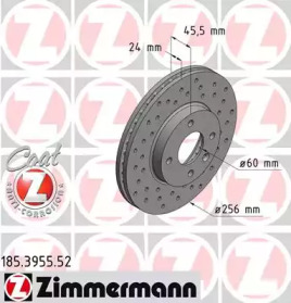 Тормозной диск (ZIMMERMANN: 185.3955.52)