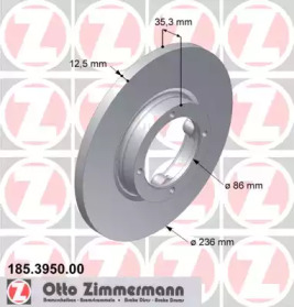 Тормозной диск (ZIMMERMANN: 185.3950.00)