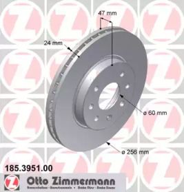 Тормозной диск (ZIMMERMANN: 185.3951.00)