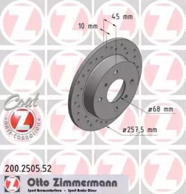 Тормозной диск (ZIMMERMANN: 200.2505.52)