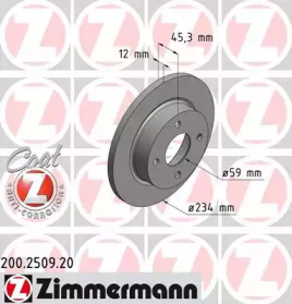 Тормозной диск (ZIMMERMANN: 200.2509.20)