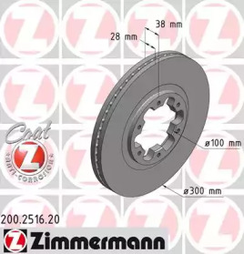 Тормозной диск (ZIMMERMANN: 200.2516.20)