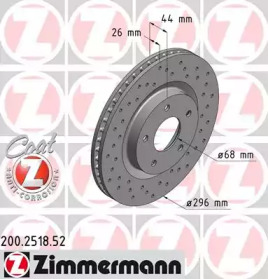 Тормозной диск (ZIMMERMANN: 200.2518.52)