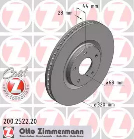 Тормозной диск (ZIMMERMANN: 200.2522.20)