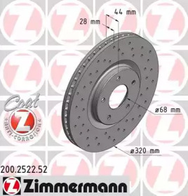 Тормозной диск (ZIMMERMANN: 200.2522.52)