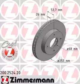 Тормозной диск (ZIMMERMANN: 200.2524.20)