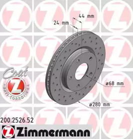 Тормозной диск (ZIMMERMANN: 200.2526.52)