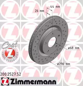 Тормозной диск (ZIMMERMANN: 200.2527.52)