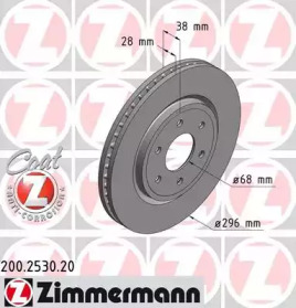 Тормозной диск (ZIMMERMANN: 200.2530.20)