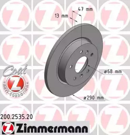 Тормозной диск (ZIMMERMANN: 200.2535.20)