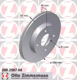 Тормозной диск (ZIMMERMANN: 200.2507.00)