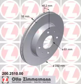 Тормозной диск (ZIMMERMANN: 200.2510.00)