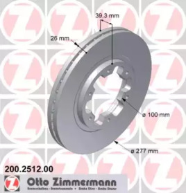 Тормозной диск (ZIMMERMANN: 200.2512.00)