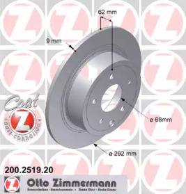 Тормозной диск (ZIMMERMANN: 200.2519.20)