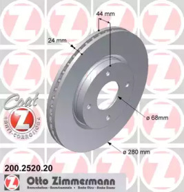 Тормозной диск (ZIMMERMANN: 200.2520.20)