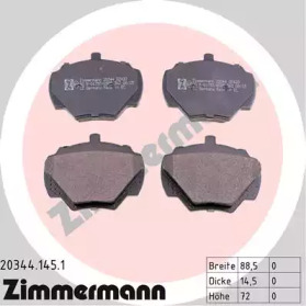 Комплект тормозных колодок (ZIMMERMANN: 20344.145.1)