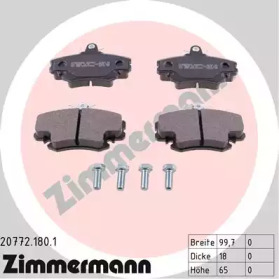 Комплект тормозных колодок (ZIMMERMANN: 20772.180.1)