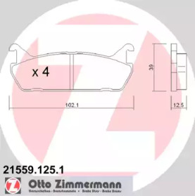 Комплект тормозных колодок (ZIMMERMANN: 21559.125.1)