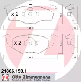 Комплект тормозных колодок (ZIMMERMANN: 21866.150.1)