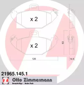 Комплект тормозных колодок (ZIMMERMANN: 21965.145.1)