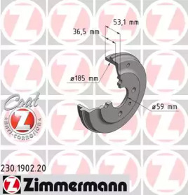 Тормозный барабан (ZIMMERMANN: 230.1902.20)