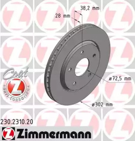 Тормозной диск (ZIMMERMANN: 230.2310.20)