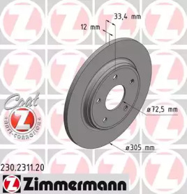 Тормозной диск (ZIMMERMANN: 230.2311.20)