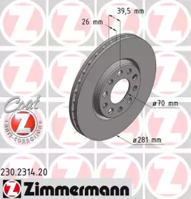 Тормозной диск (ZIMMERMANN: 230.2314.20)