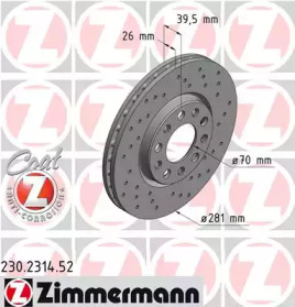 Тормозной диск (ZIMMERMANN: 230.2314.52)