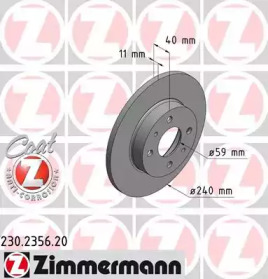 Тормозной диск (ZIMMERMANN: 230.2356.20)