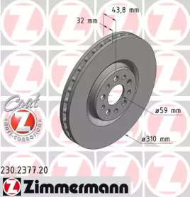 Тормозной диск (ZIMMERMANN: 230.2377.20)