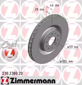 Тормозной диск (ZIMMERMANN: 230.2380.20)