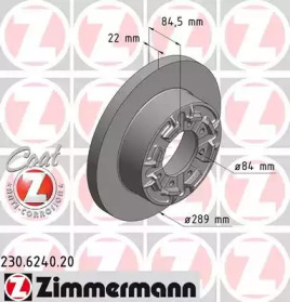 Тормозной диск (ZIMMERMANN: 230.6240.20)