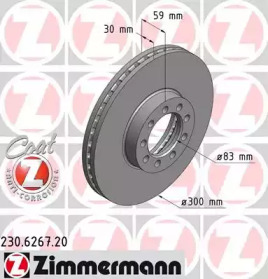 Тормозной диск (ZIMMERMANN: 230.6267.20)