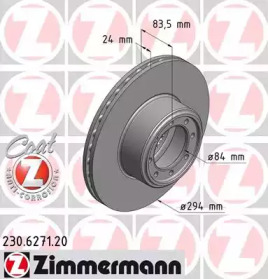 Тормозной диск (ZIMMERMANN: 230.6271.20)