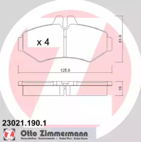 Комплект тормозных колодок (ZIMMERMANN: 23021.190.1)