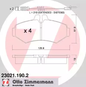 Комплект тормозных колодок (ZIMMERMANN: 23021.190.2)