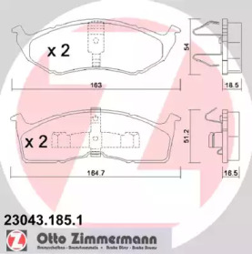 Комплект тормозных колодок (ZIMMERMANN: 23043.185.1)