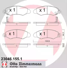 Комплект тормозных колодок (ZIMMERMANN: 23046.155.1)